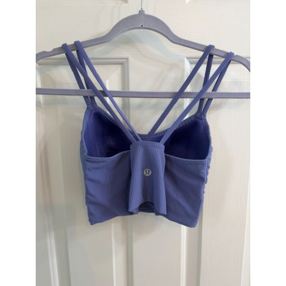 lululemon athletica Purple Ribbed Strappy Sports Bra - Picture 3 of 3